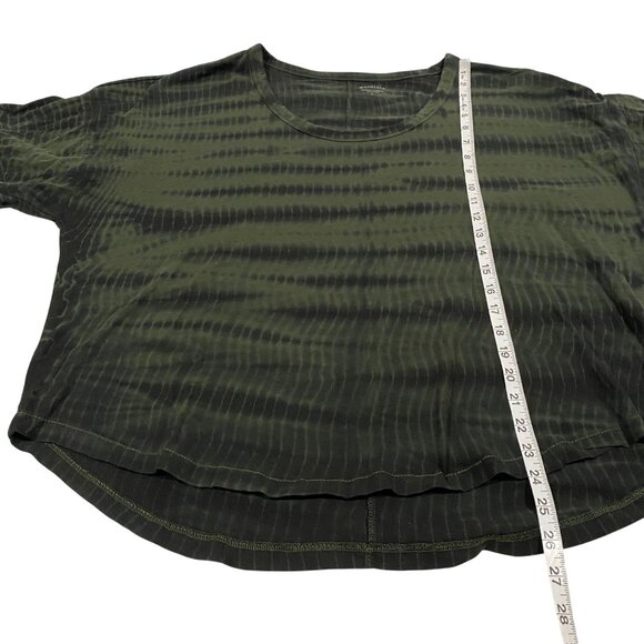 Athleta Organic Daily Tie Dye Commute Tee Size‎ L Green Black - Picture 7 of 7